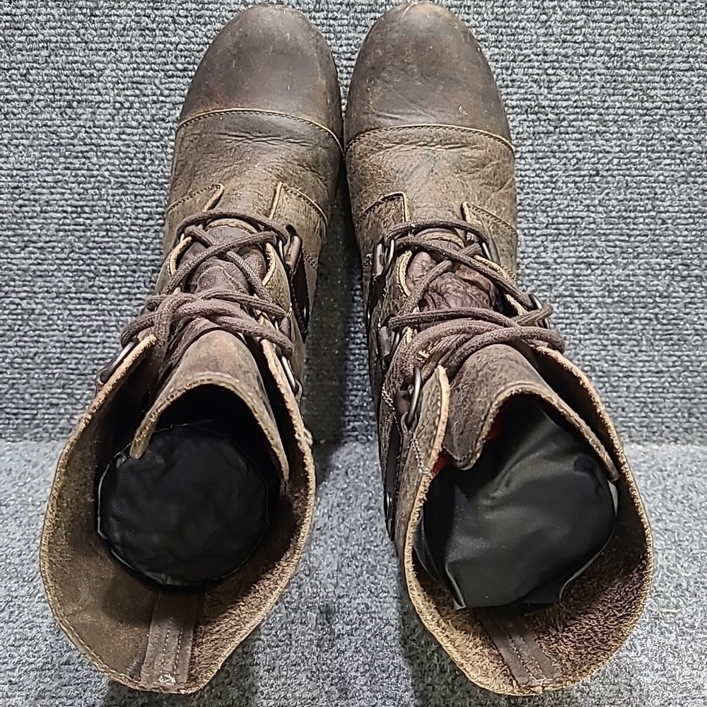 Sorel Joan of Arctic Wedge Lace Up Leather Boots Brown Womens Size 9.5 / EU 40.5 - Picture 6 of 13